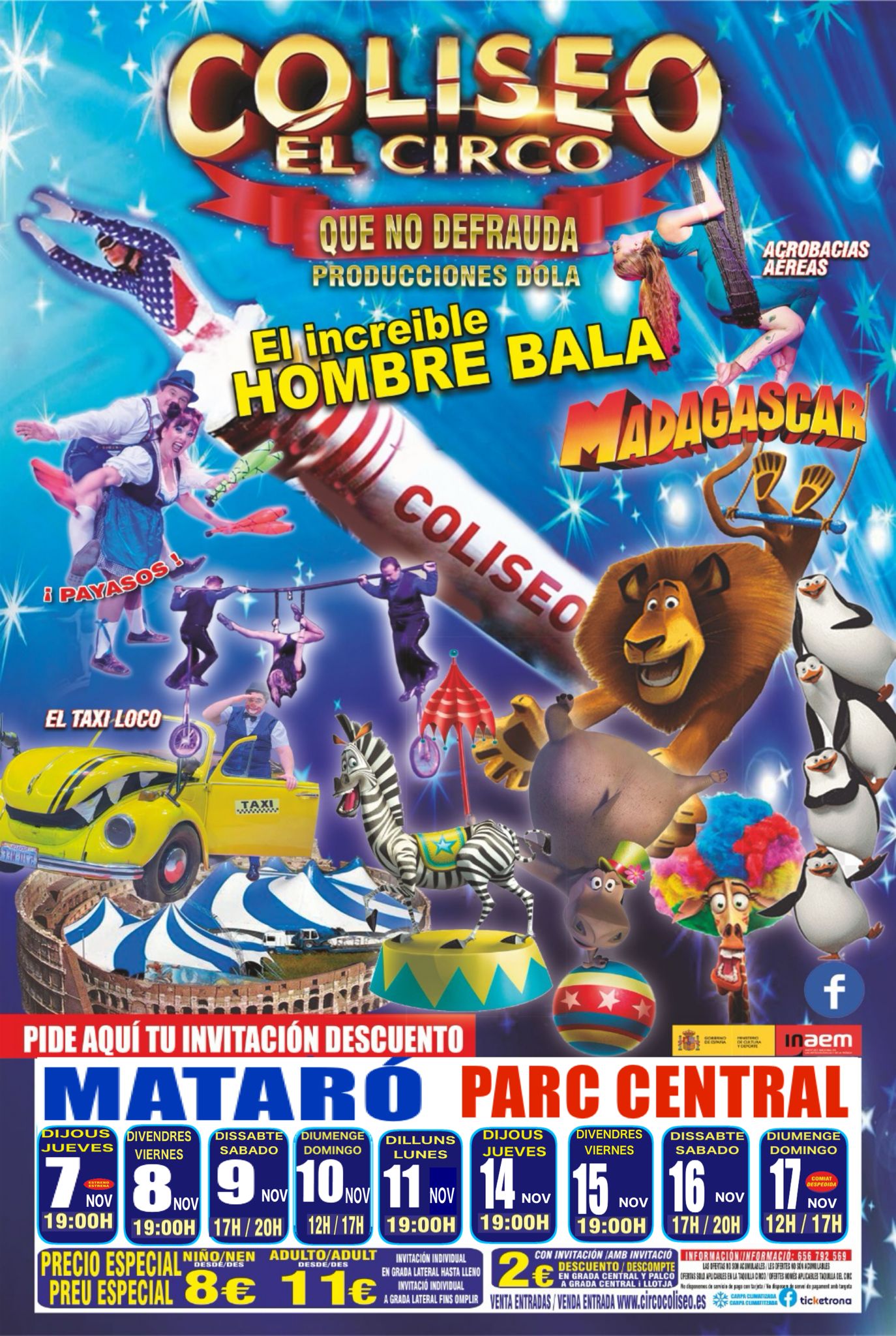 Circo Coliseo Presenta Madagascar en Mataró