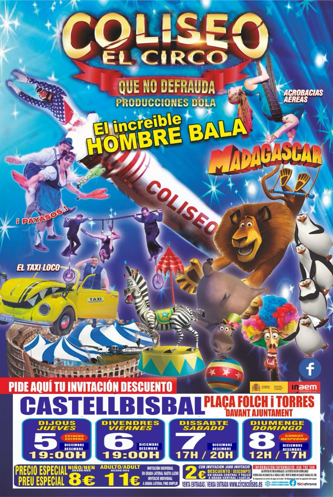 Circo Coliseo Presenta Madagascar en Castellbisbal