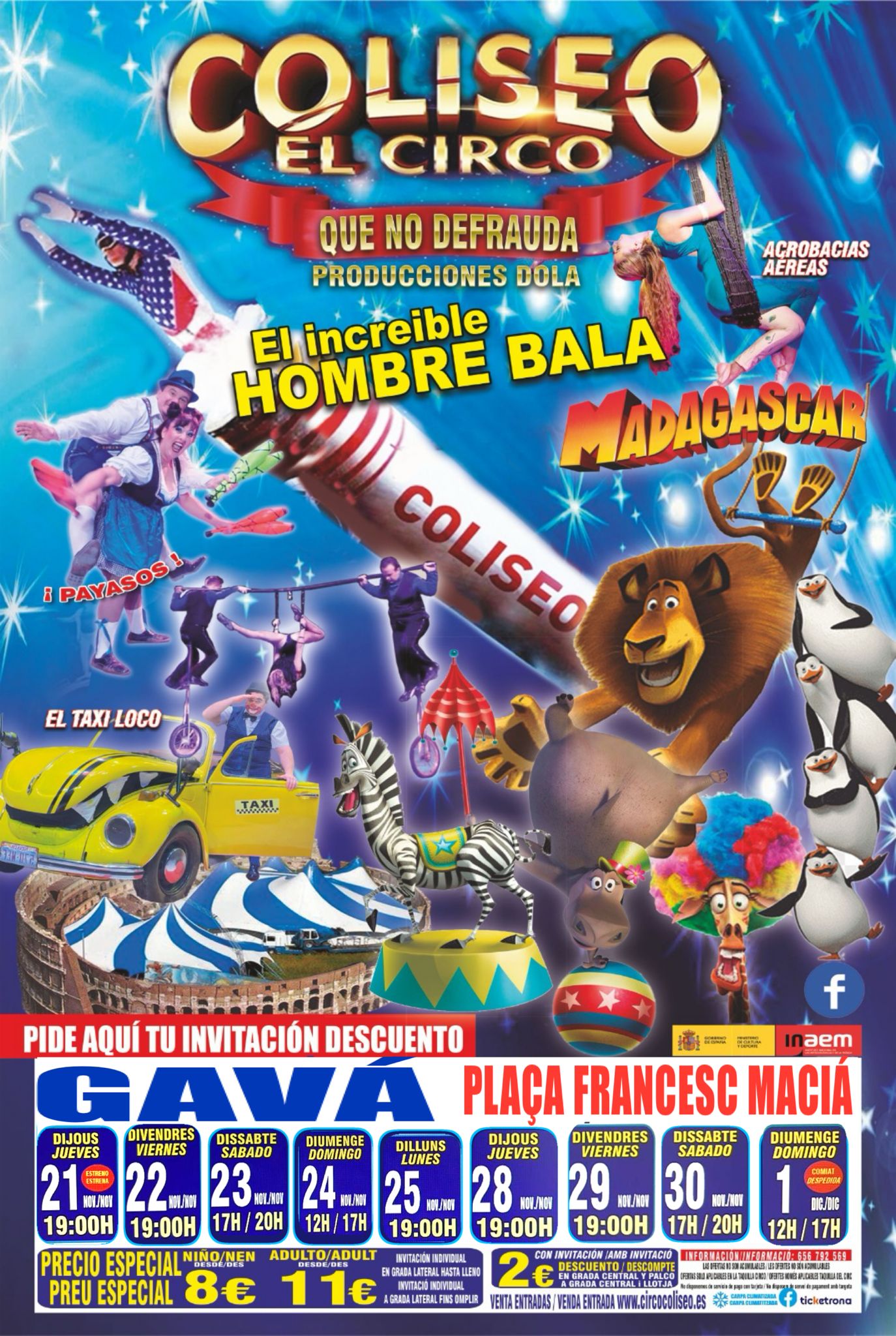 Circo Coliseo Presenta Madagascar en Gavá