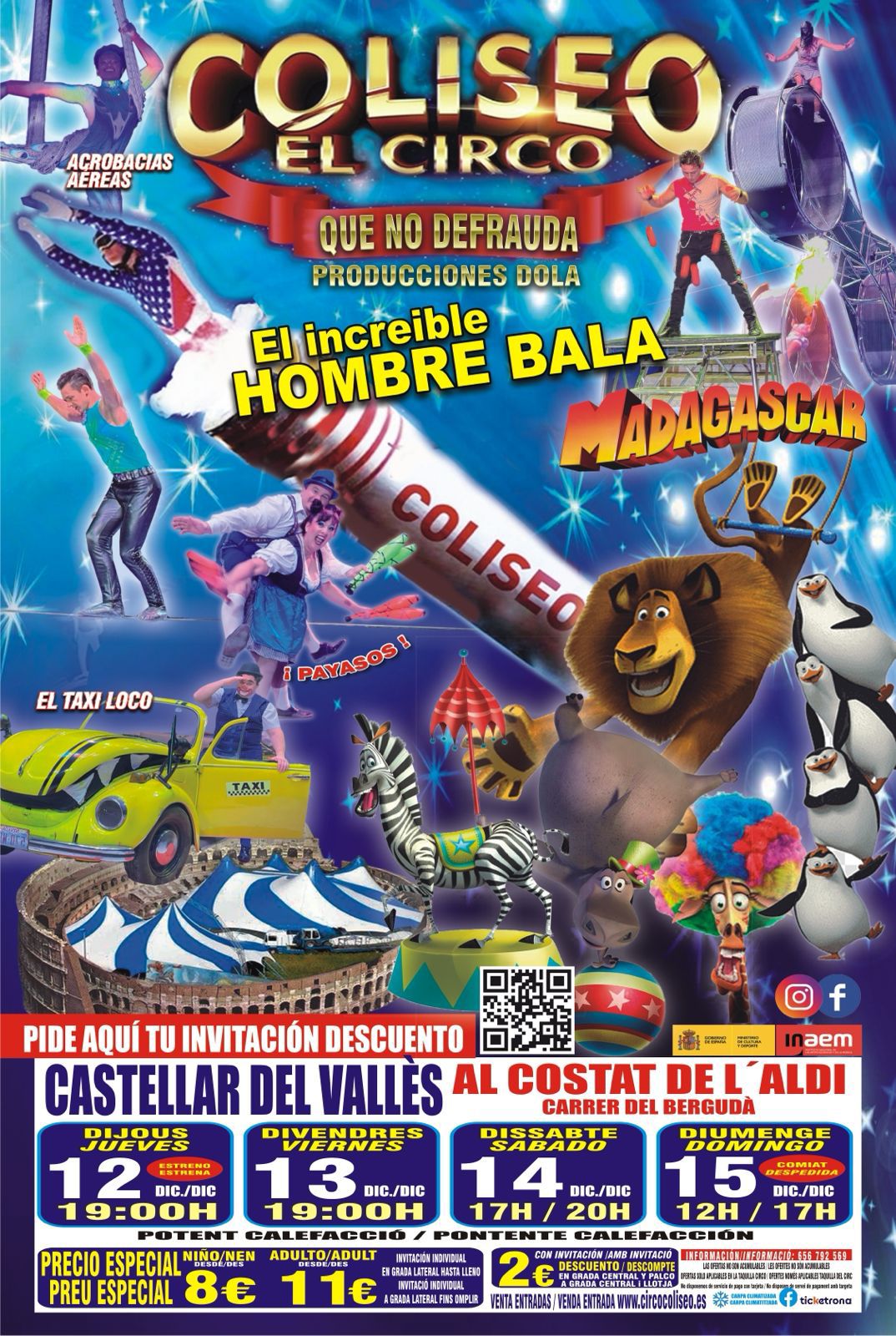 Circo Coliseo Presenta Madagascar en Castellar del Vallès