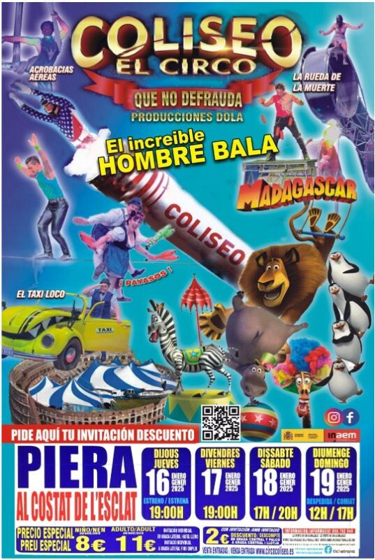 Circo Coliseo Presenta Madagascar en Piera
