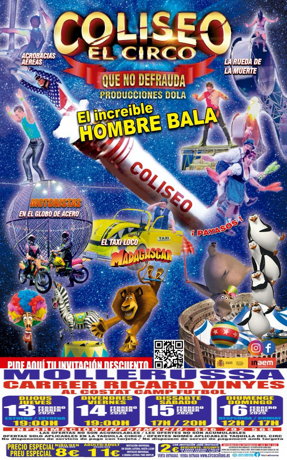 Circo Coliseo en Mollerussa presenta Madagascar